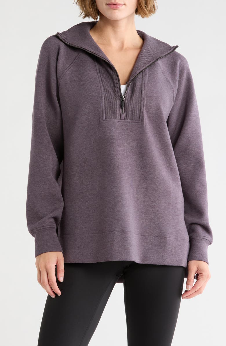 SPANX<sup>®</sup> Air Essentials Brushed Half-Zip Sweatshirt, Main, color,