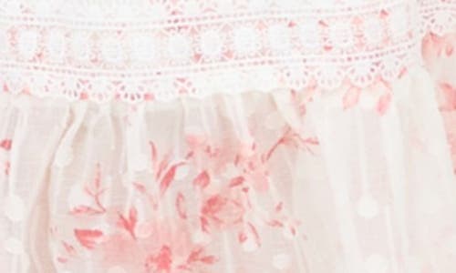 August Sky Floral Tie Strap Empire Waist Maxi Dress In Pink Multi