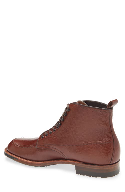 Alden Shoe Company Alden Indy Moc Toe Lace-up Boot In Brown Alpine Grain