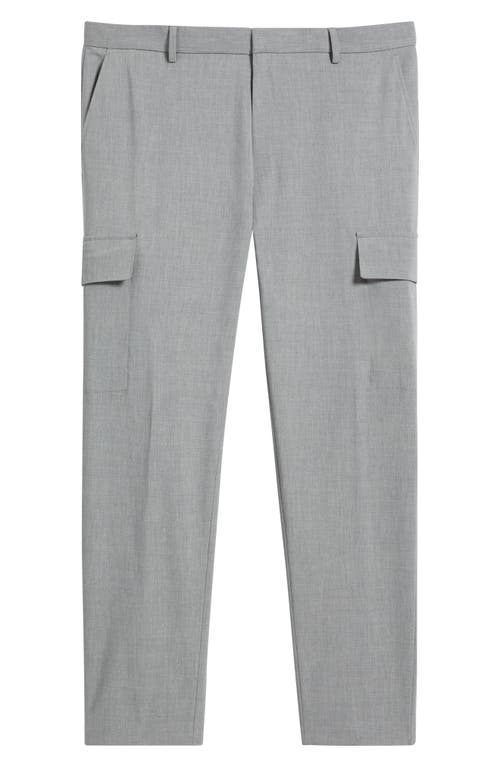 Hugo Boss Boss Pepe Flat Front Stretch Cargo Pants In Medium Grey