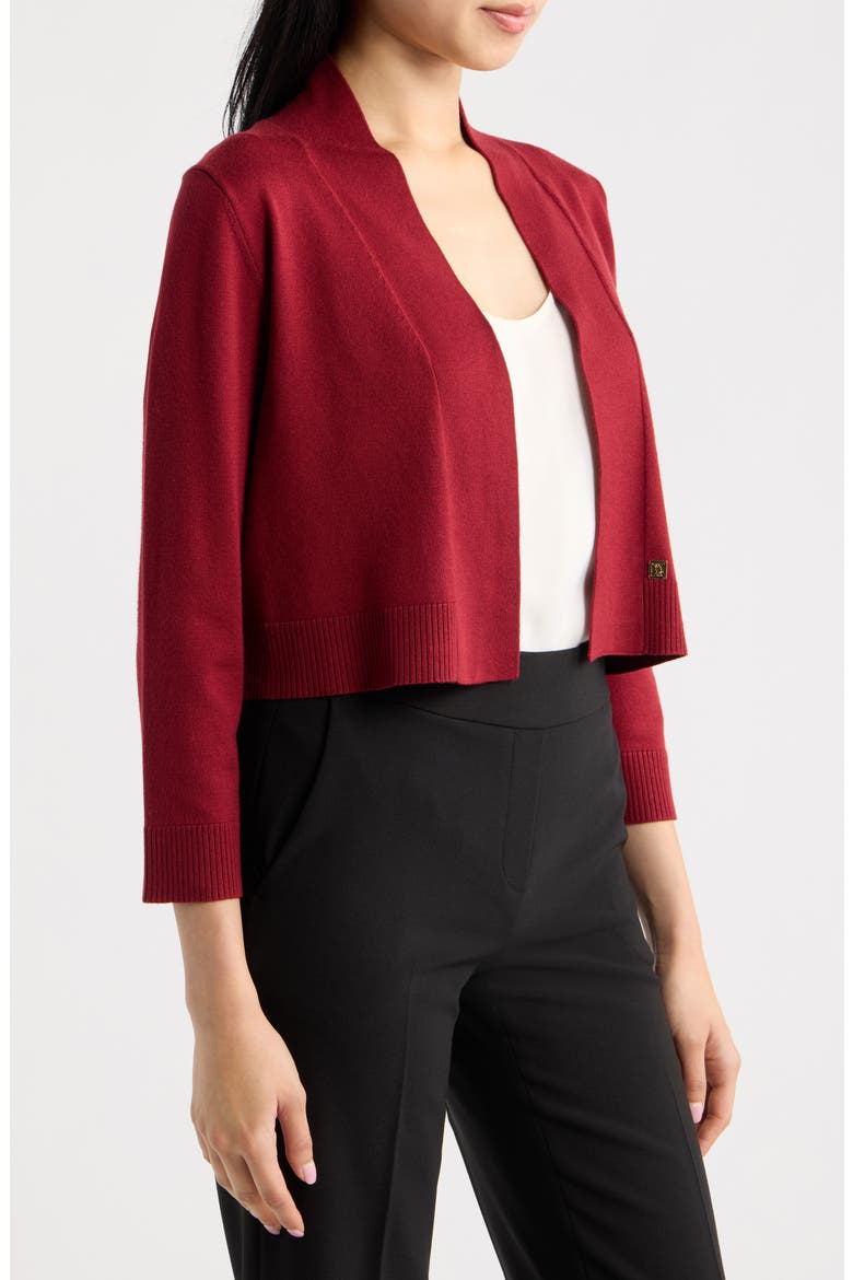 Kissing Front Crop Shrug, Alternate, color, NEW BURGUNDY