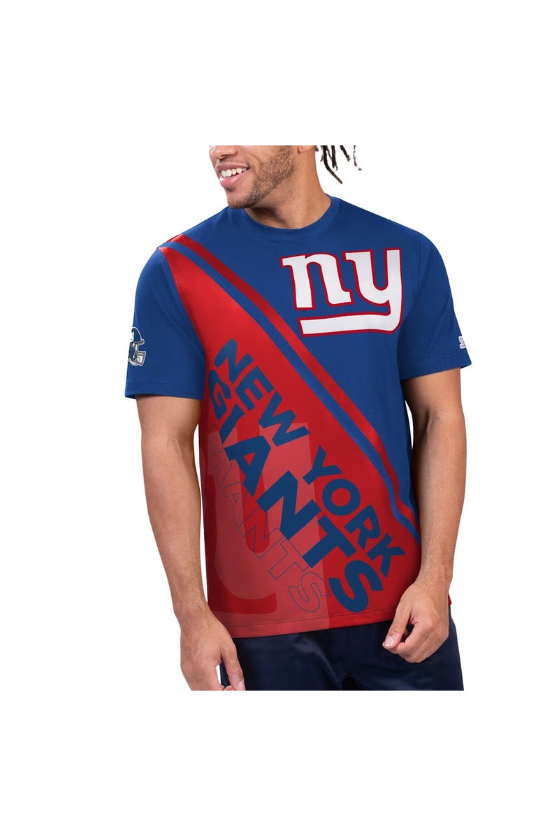 STARTER Men's Starter Royal/Red New York Giants Finish Line Extreme Graphic T-Shirt, Main, color, Royal