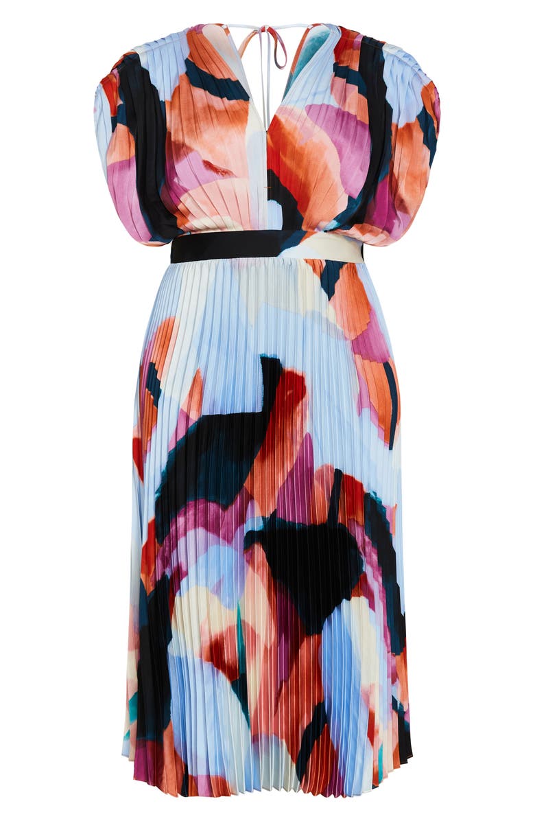 City Chic Henley Pleated Maxi Dress, Alternate, color,