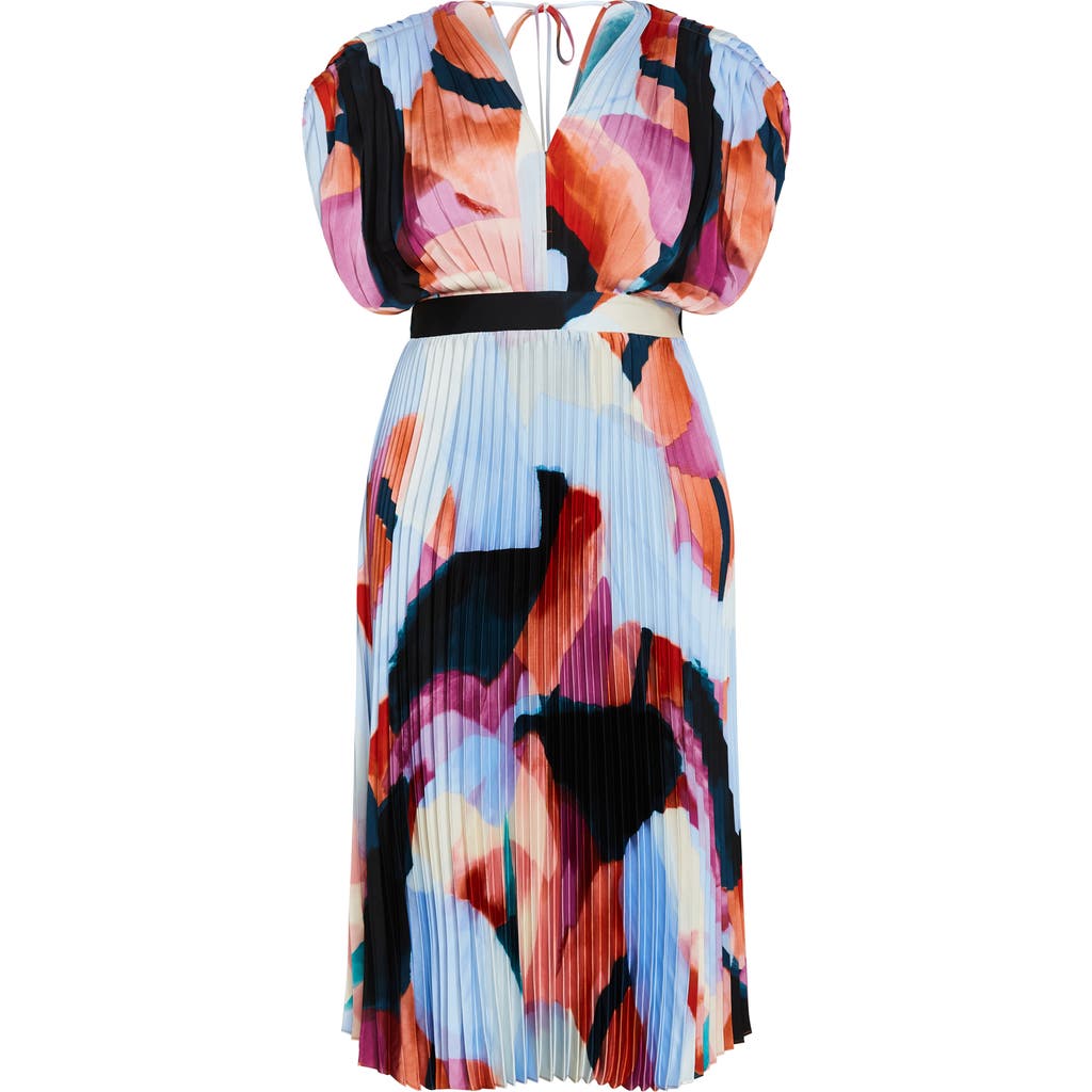 City Chic Henley Pleated Maxi Dress