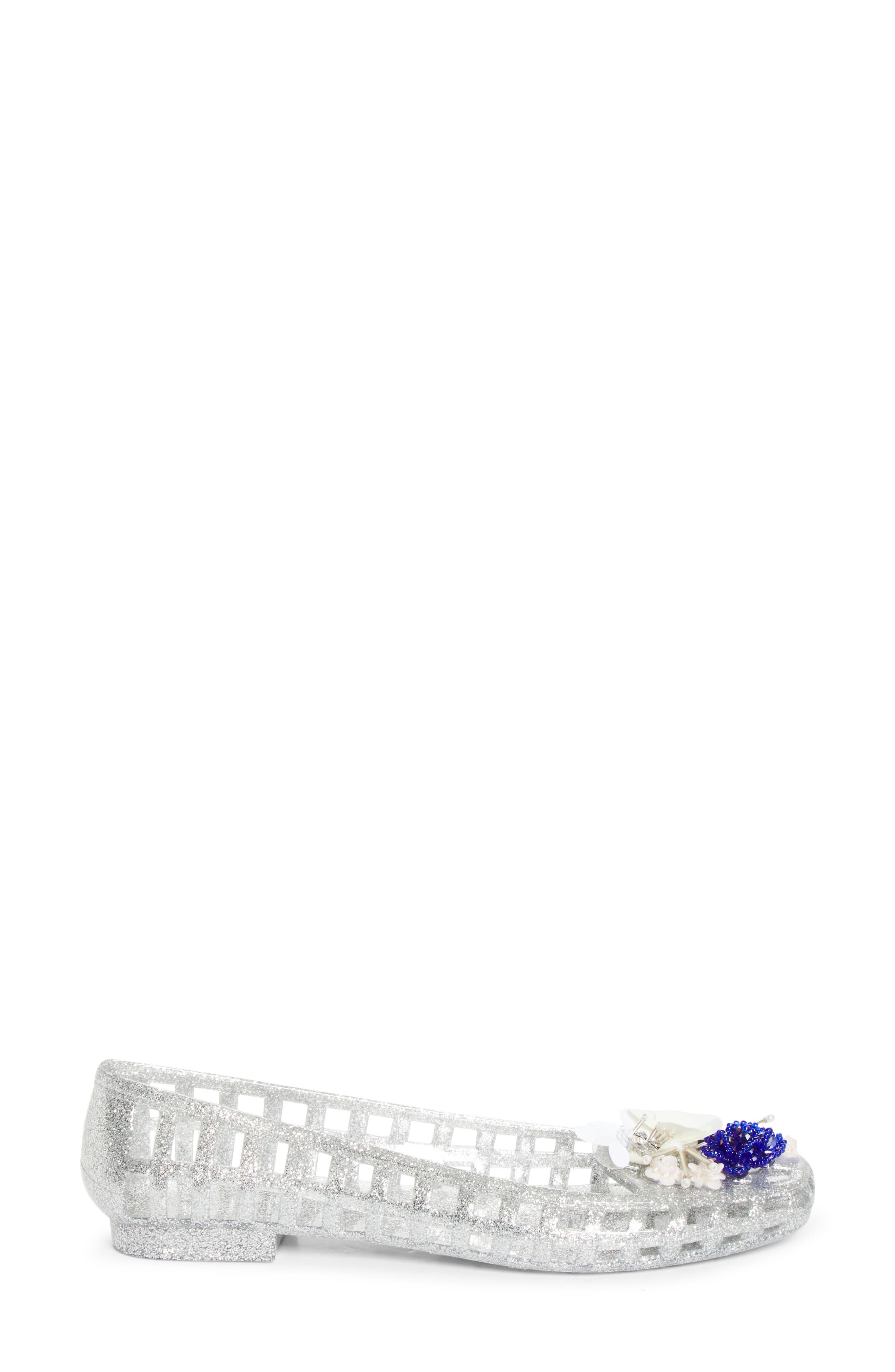 HEAVENLY JELLY Sprig Jelly Ballet Flat, Alternate, color, Silver