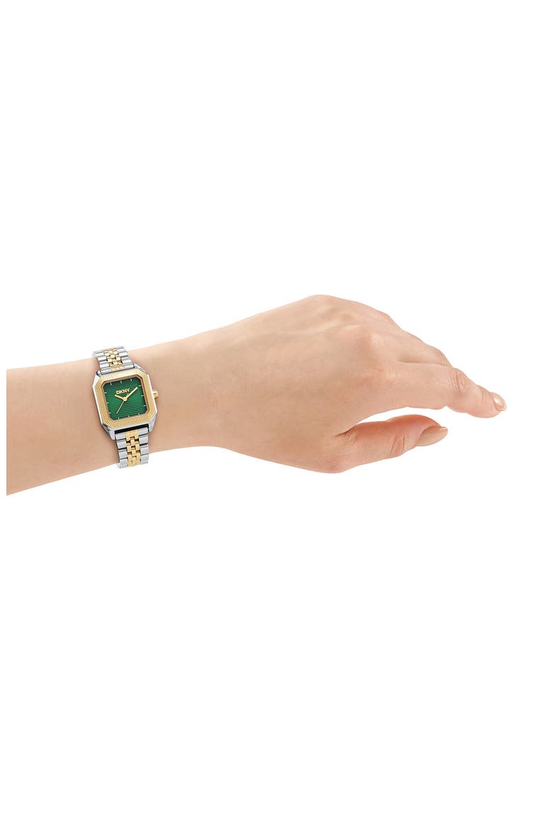 Signature Shape Tank Bracelet Watch, 27mm x 34mm, Alternate, color, DARK GREEN