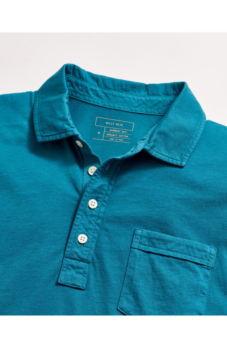 Billy Reid Pensacola Organic Cotton Polo, Alternate, color, Lake Blue