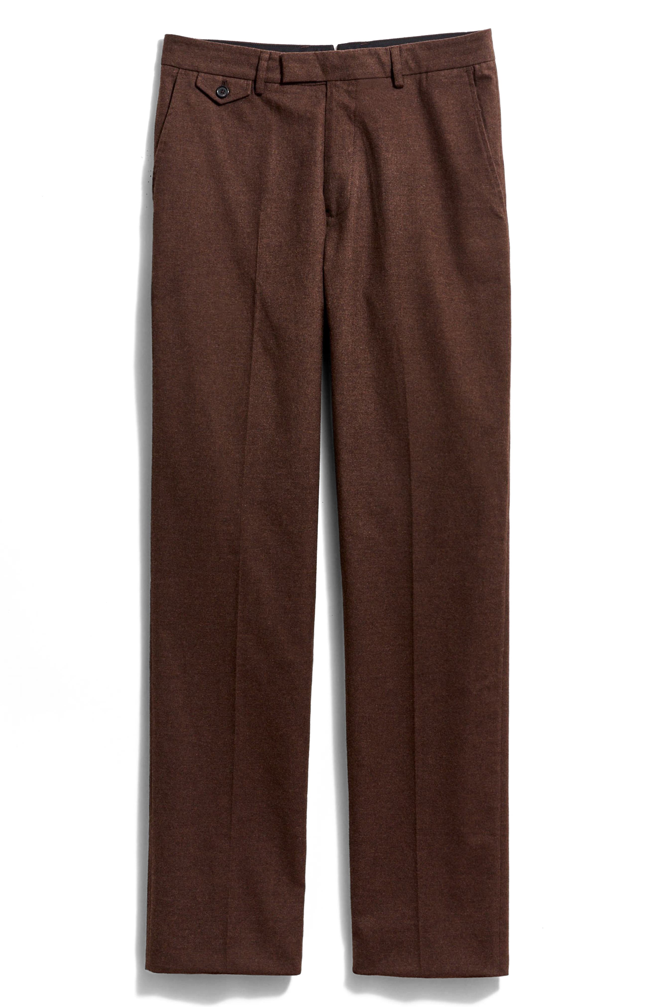 Flat Front Cotton Flannel Dress Pants - image 3
