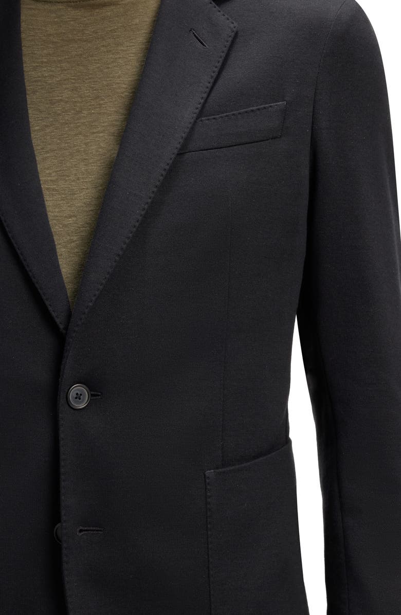 BOSS x Beckham Navy Cotton & Silk Blend Sport Coat, Alternate, color, Dark Blue