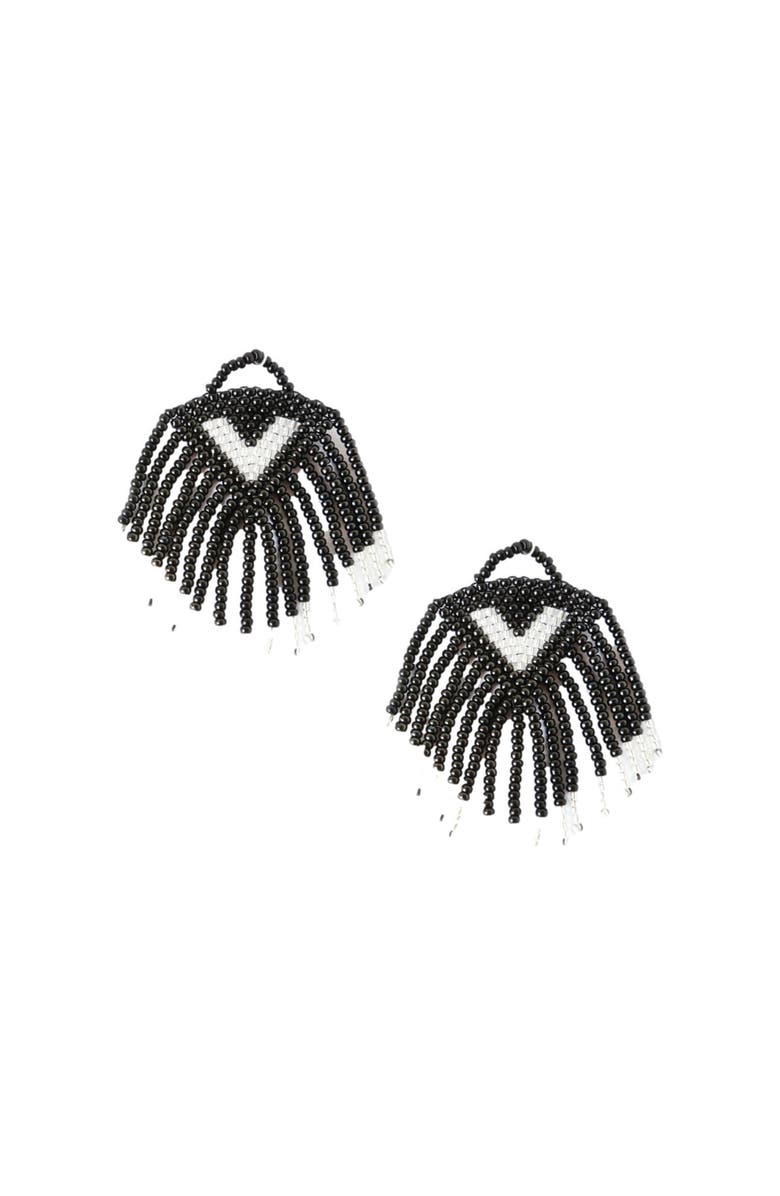 Fosterie Black 
Silver Earrings, Main, color, Black 
Silver