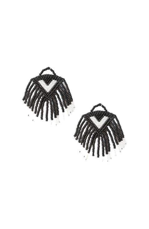 Black 
Silver Earrings