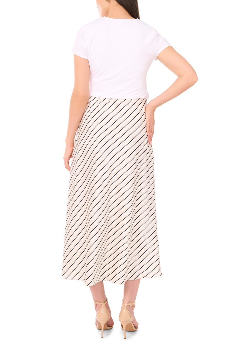 Stripe Bias Cut Midi Skirt, Alternate, color, NEW IVORY