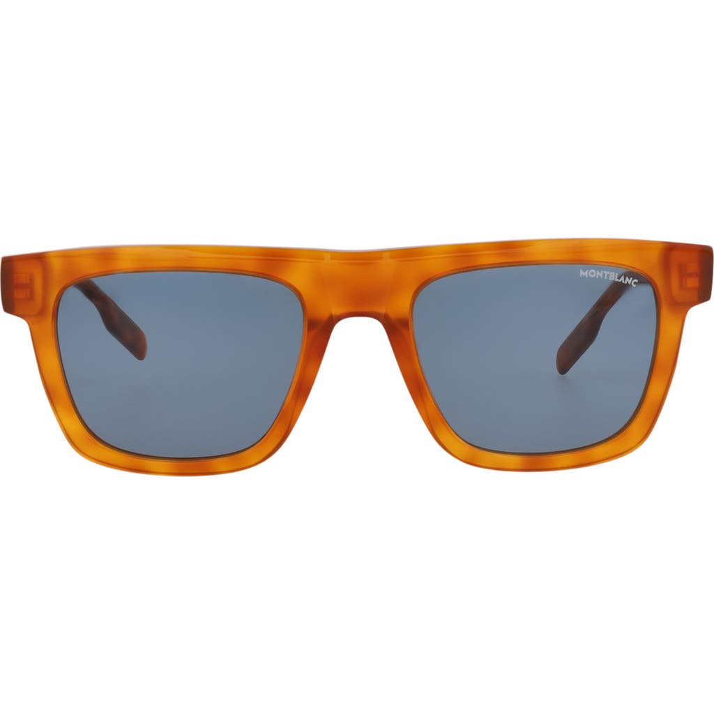 Montblanc Tortoiseshell-effect Square-frame Sunglasses In Brown