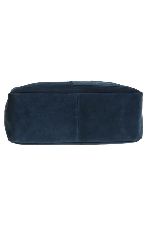 Clare V . Claude Suede Top Handle Bag In Bright Navy Suede