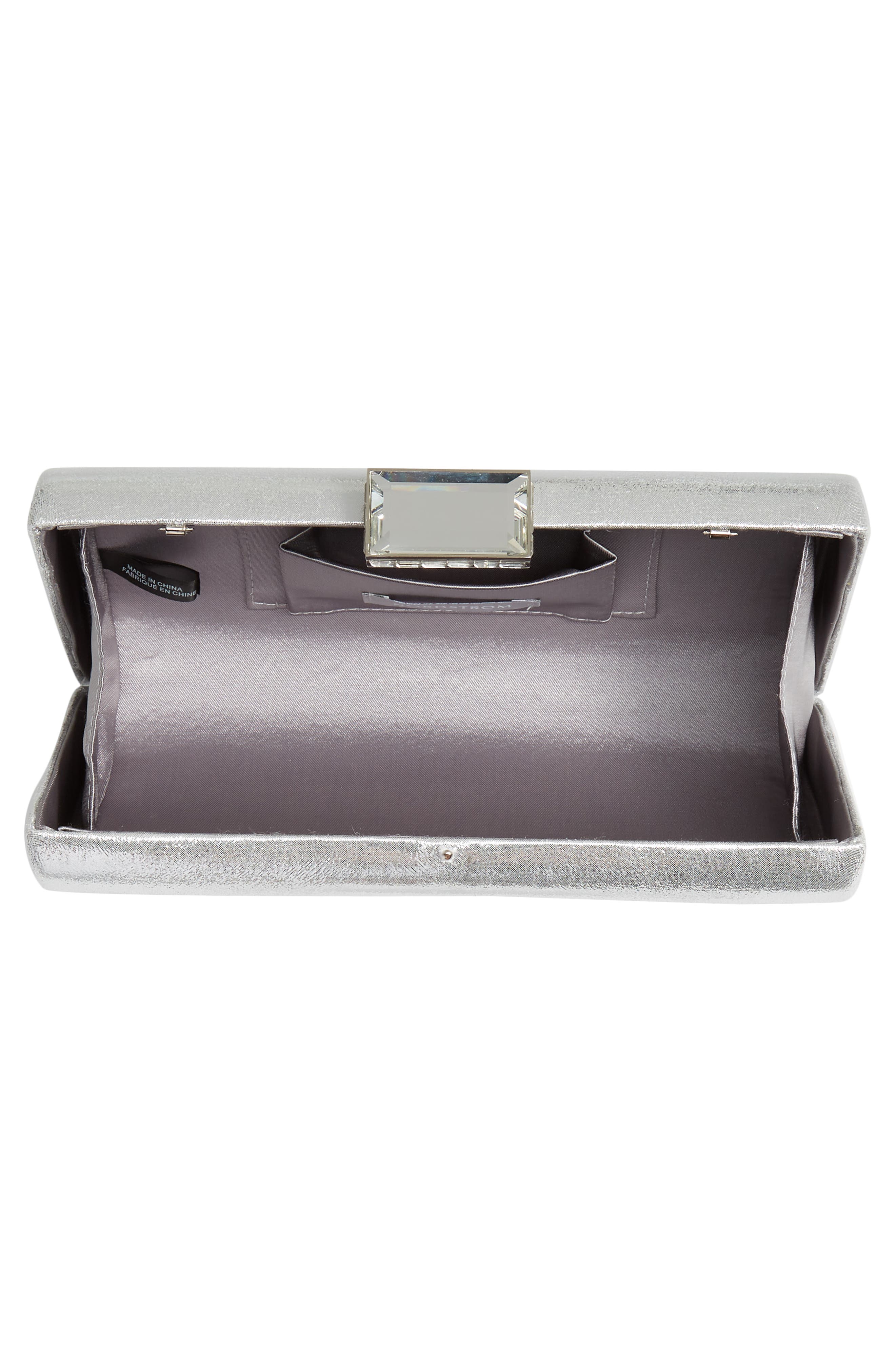 Nordstrom Metallic Box Clutch, Alternate, color, 