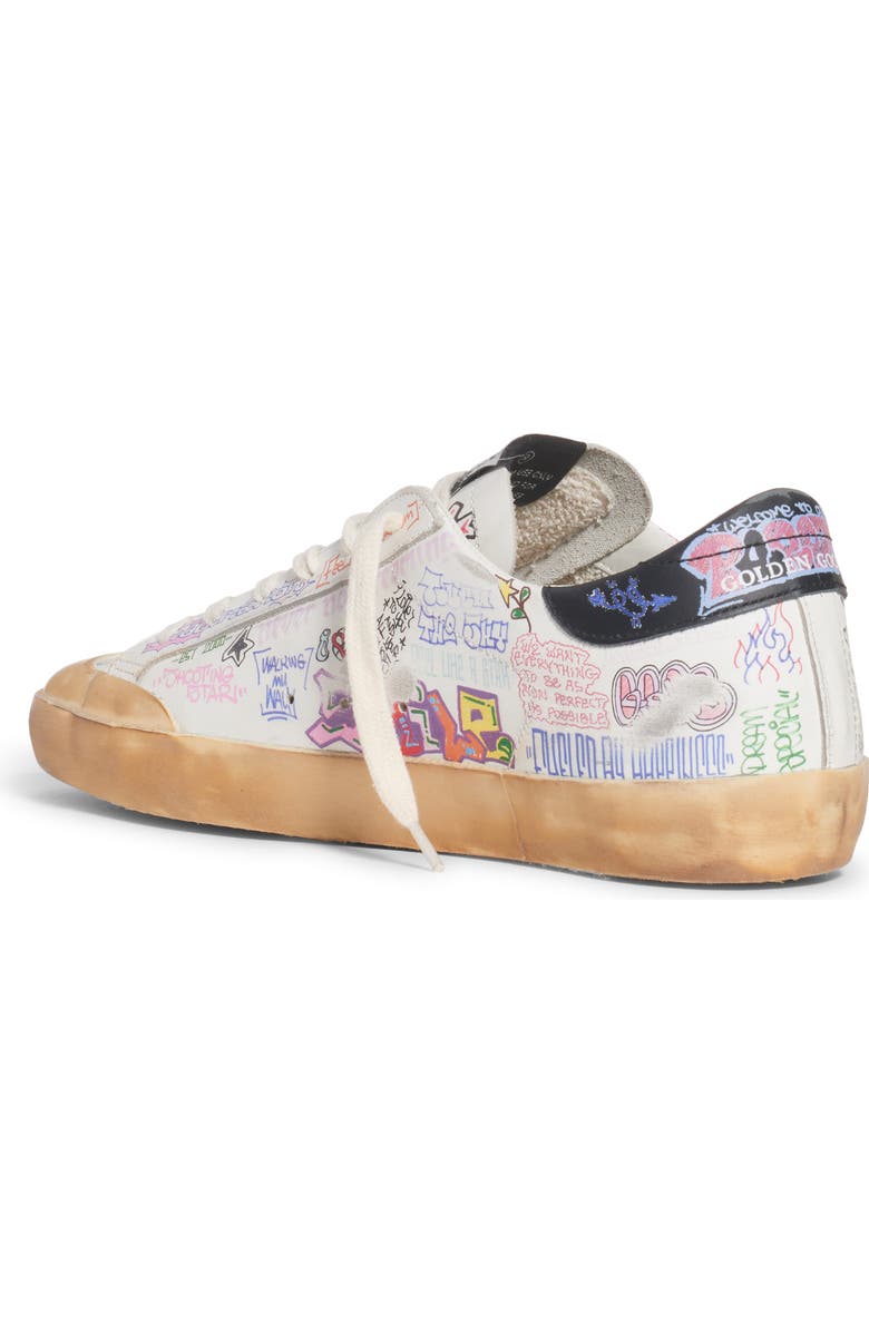 Golden Goose Super-Star Graffiti Low Top Sneaker, Alternate, color,