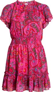 SUGARLIPS Anais Floral Print Ruffle Dress