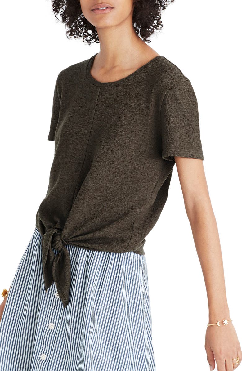 Madewell Modern Tie Front Tee, Main, color,