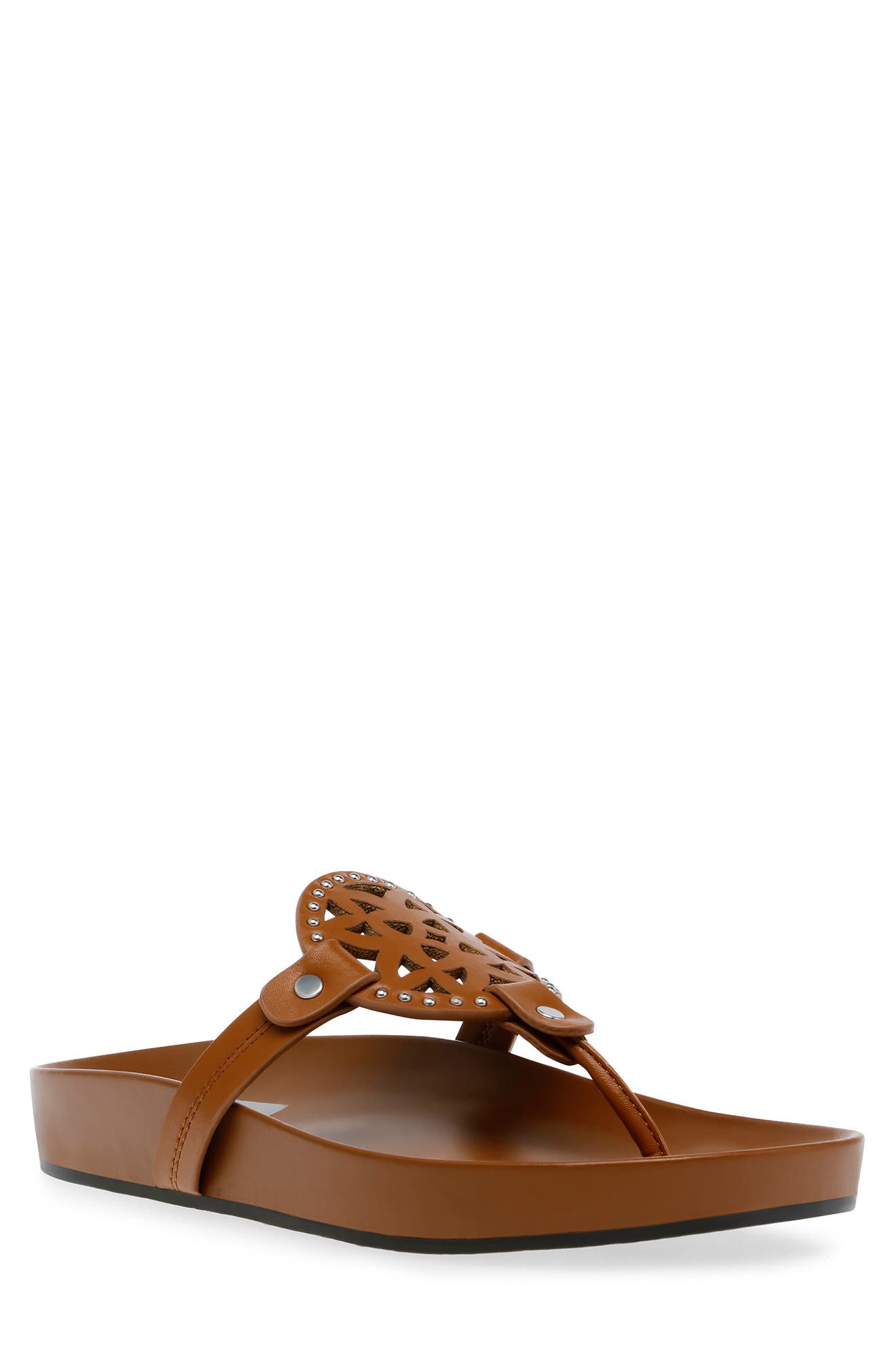 Laser Cut Thong Sandal, Main, color, TAN