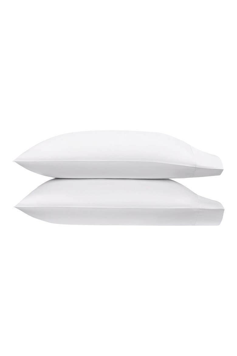 Bergamo Hemstitch Set of 2 Pillowcases, Main, color, WHITE