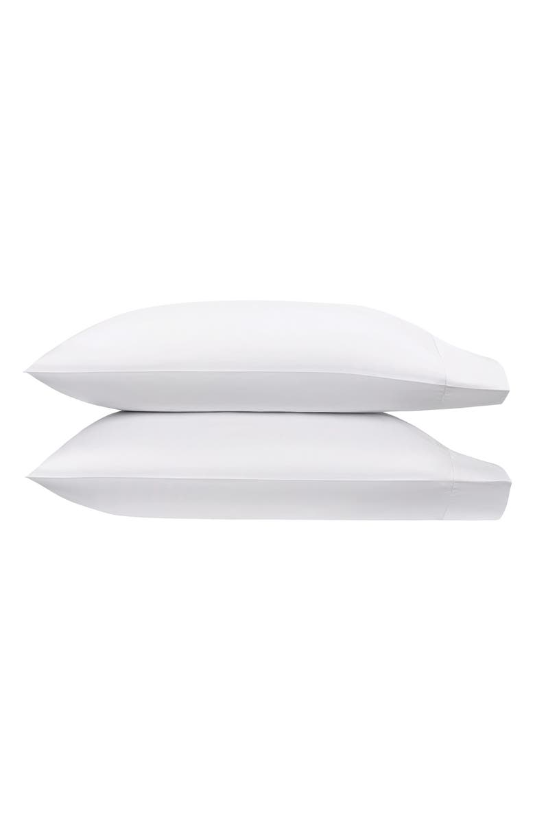 Matouk Bergamo Hemstitch Set of 2 Pillowcases, Main, color, White