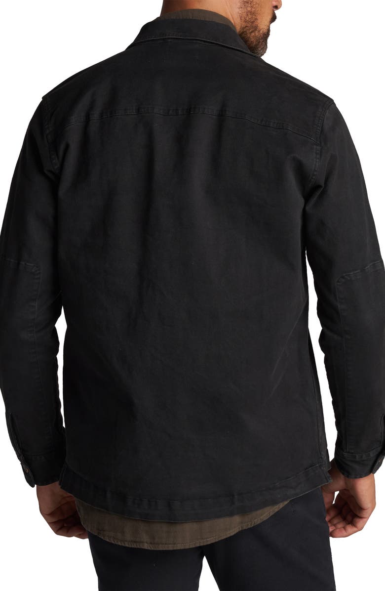 Rowan Odessa Mid Century Cotton Stretch Twill Shirt Jacket, Alternate, color, Faded Black