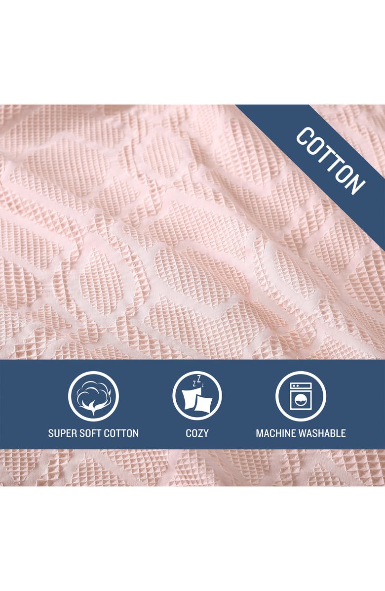 Tommy Bahama King Textured Waffle Comforter & Shams Set, Alternate, color, Desert Sunset Orange