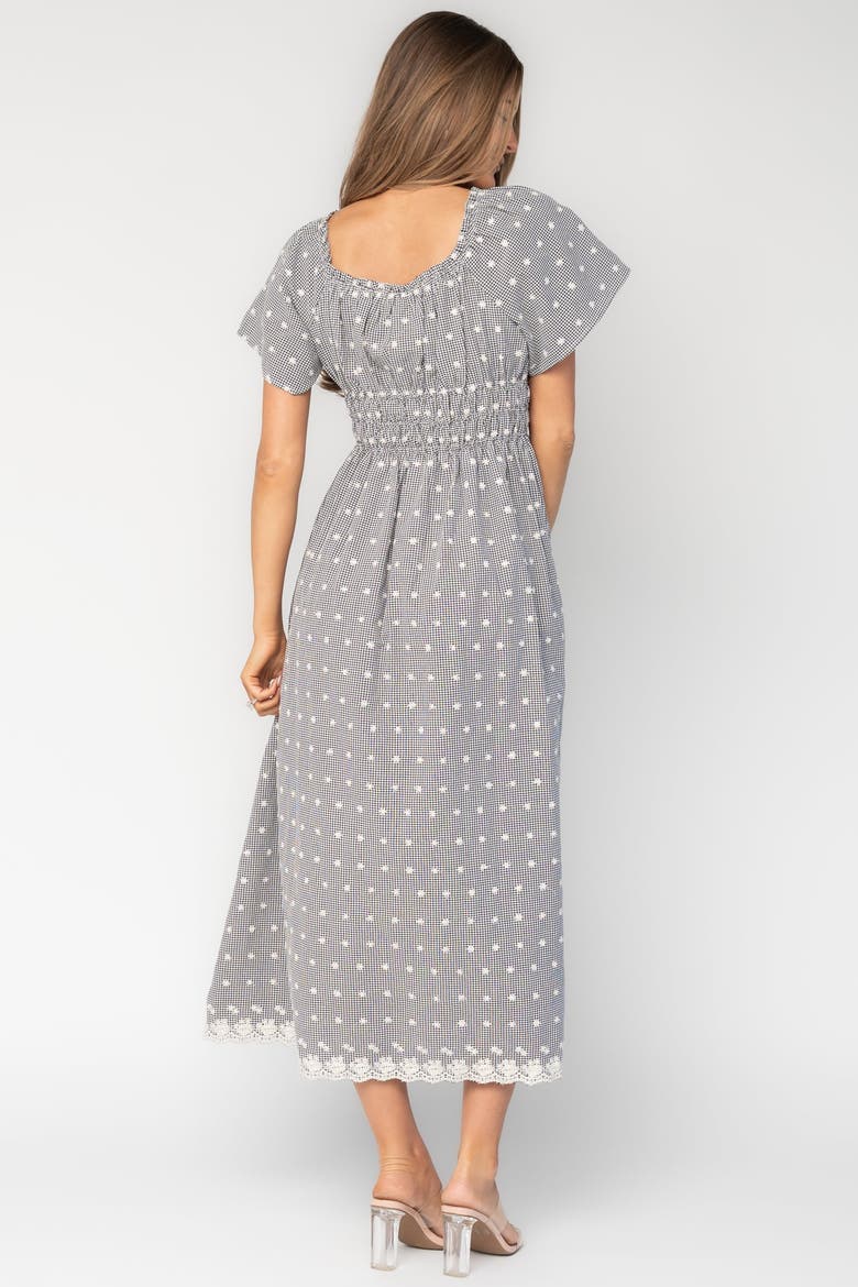 Reyna Midi Dress, Alternate, color, Black + White Gingham