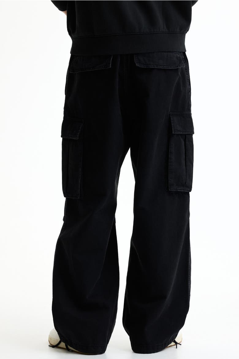 Loose-fit Cargo Pants, Alternate, color, Black