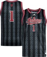 adidas Men's adidas #1 Black Indiana Hoosiers Replica Swingman Jersey