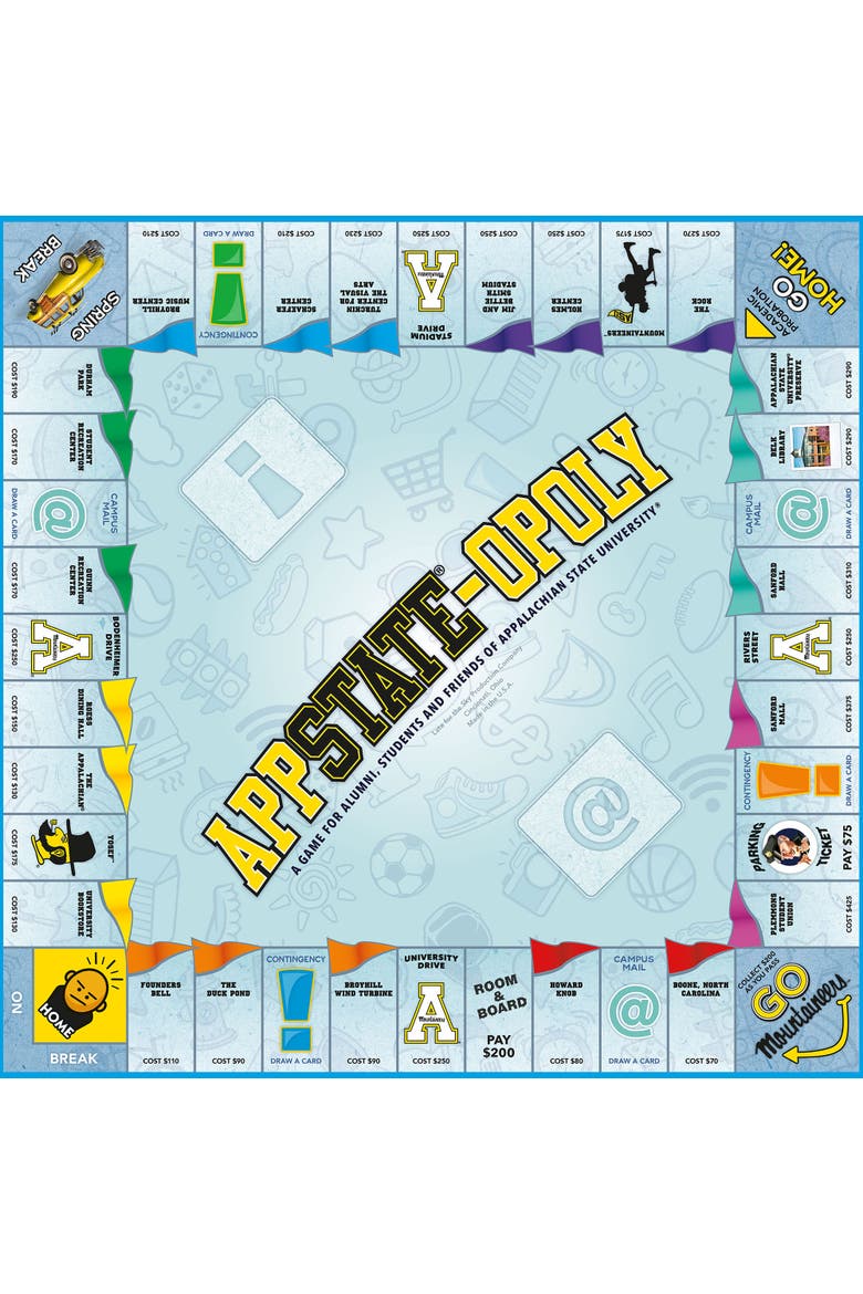 Appalachian State Univ App Stateopoly Monopoly Board Game, Alternate, color, Multicolored