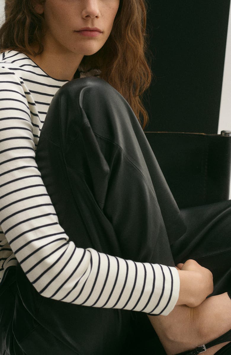 MANGO Stripe Knit Cardigan, Alternate, color, 