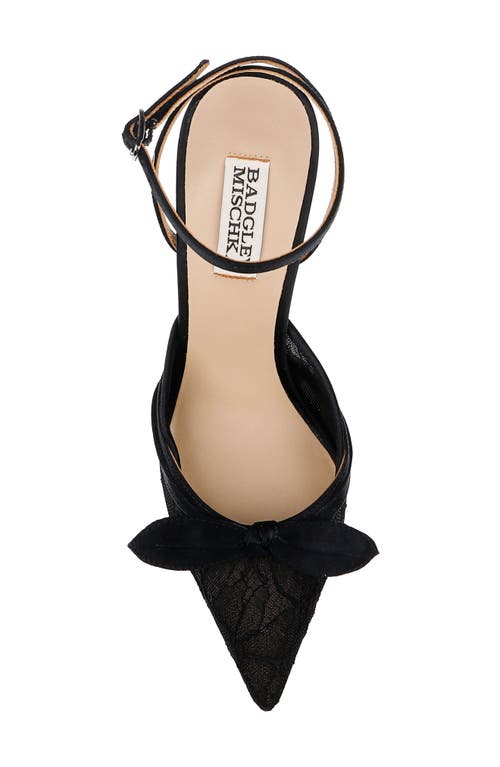 BADGLEY MISCHKA BADGLEY MISCHKA COLLECTION JOSIE ANKLE STRAP POINTED TOE PUMP