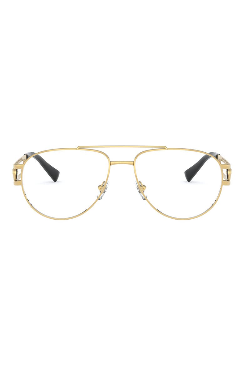57mm Aviator Optical Glasses, Main, color, GOLD/ DEMO LENS