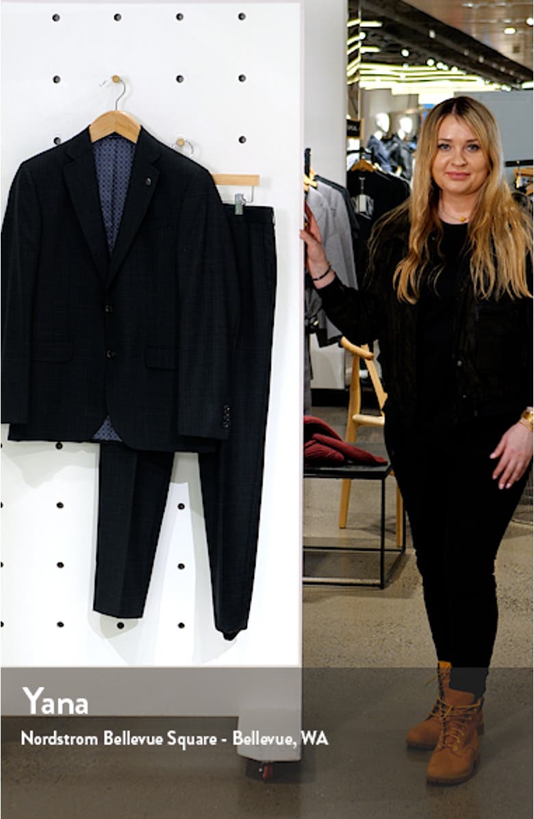 Jay Trim Fit Solid Wool Suit, sales video thumbnail