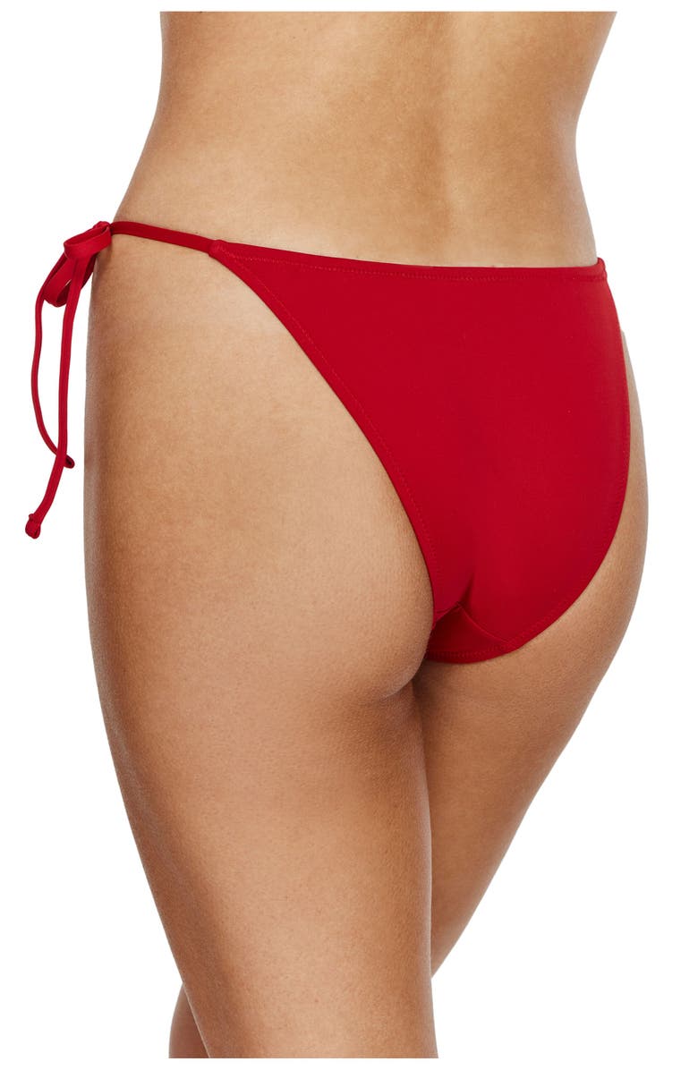 Flirtt Gottex Beach Time Side Tie Bikini Bottom, Alternate, color, Red