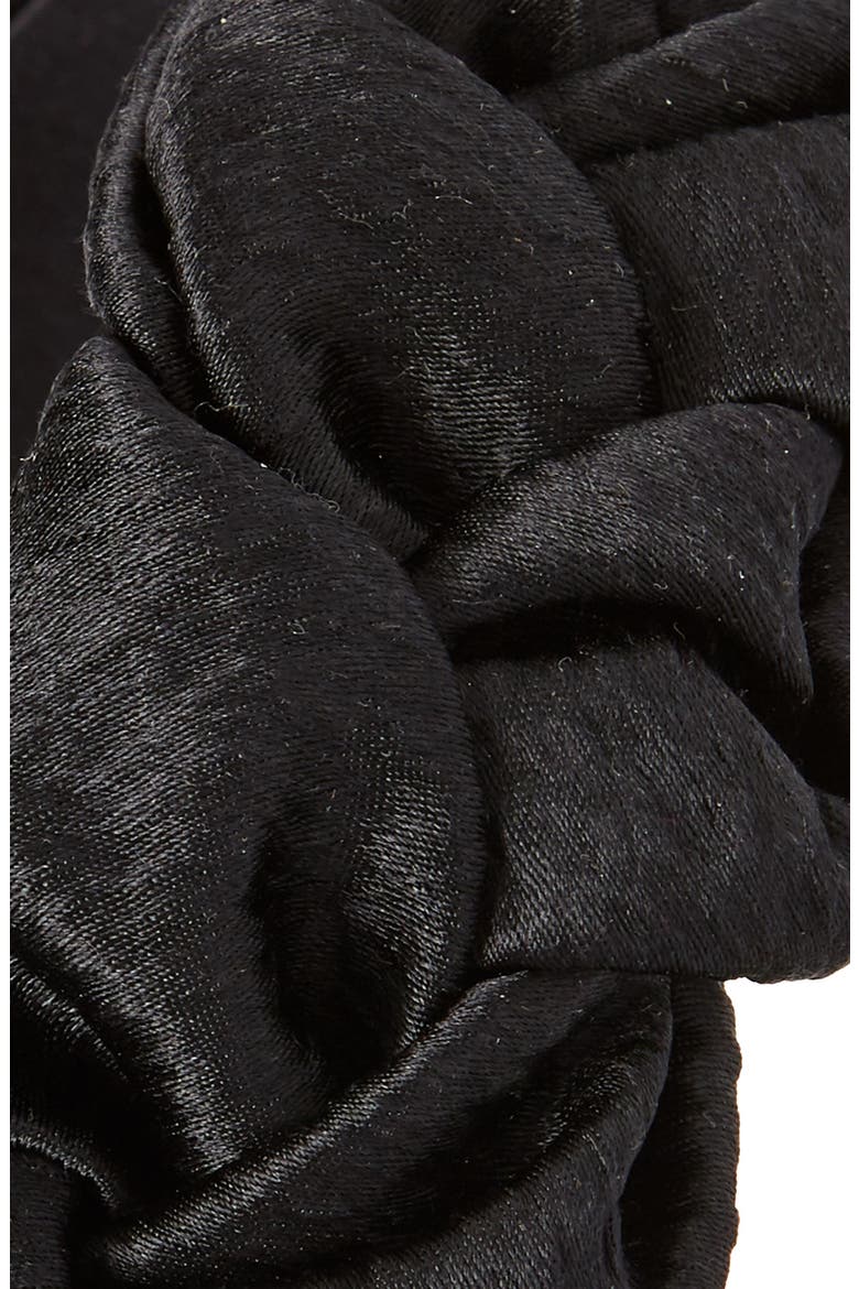 Lorelei Braided Silk Headband, Alternate, color, BLACK