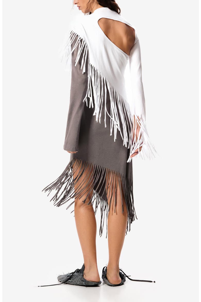 x Masha Popova Long Sleeve Asymmetric Dress, Alternate, color, BLACK