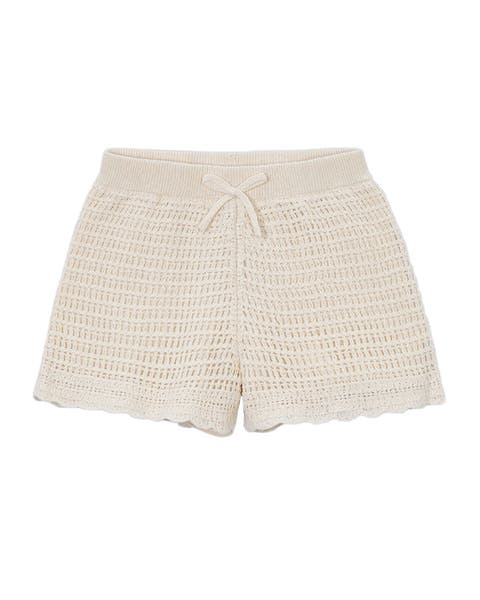 Crochet Shorts With Scalloped Hem