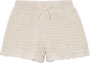 Mayoral Crochet Shorts With Scalloped Hem