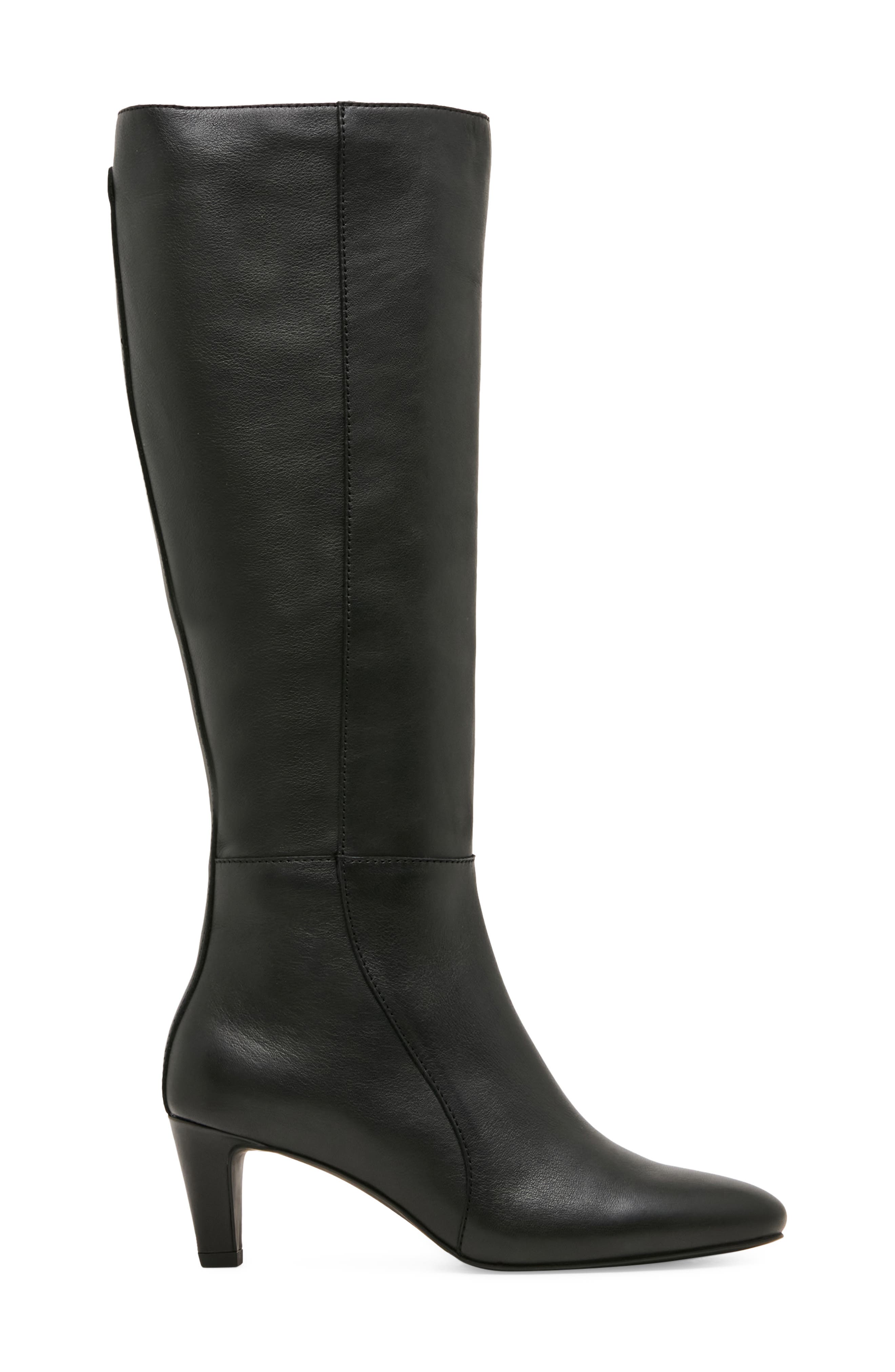 Nadine Leather Knee High Boot, Alternate, color, BLACK LEATHER