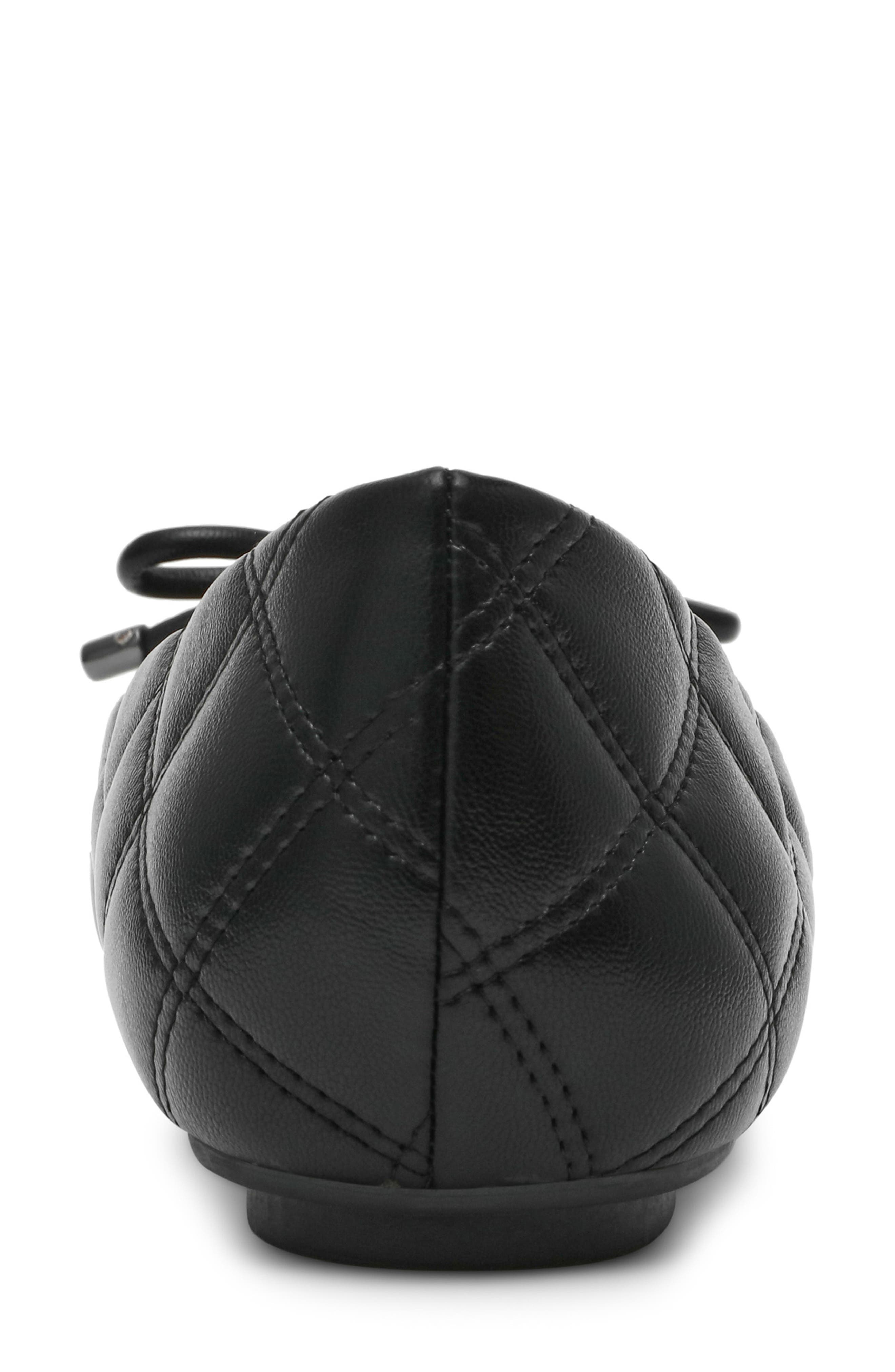 Anne Klein Leyton Cap Toe Ballet Flat, Alternate, color, Black Pu