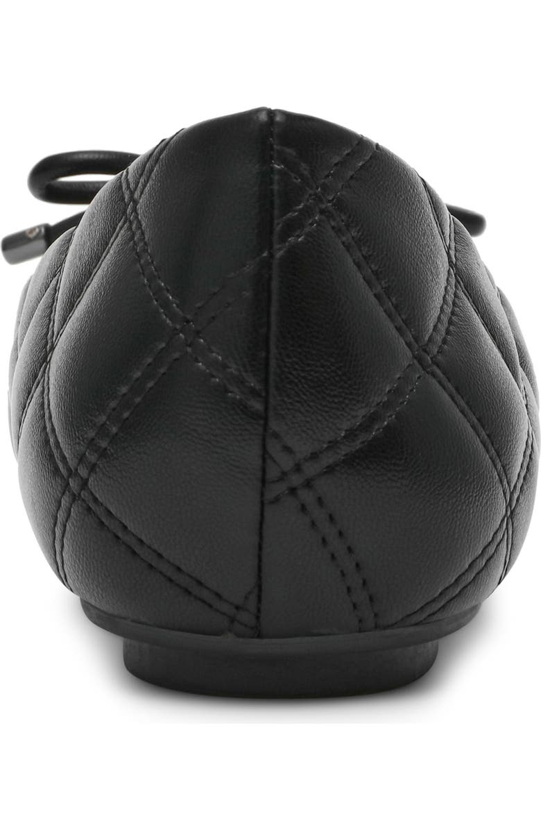 Anne Klein Leyton Cap Toe Ballet Flat, Alternate, color, Black Pu