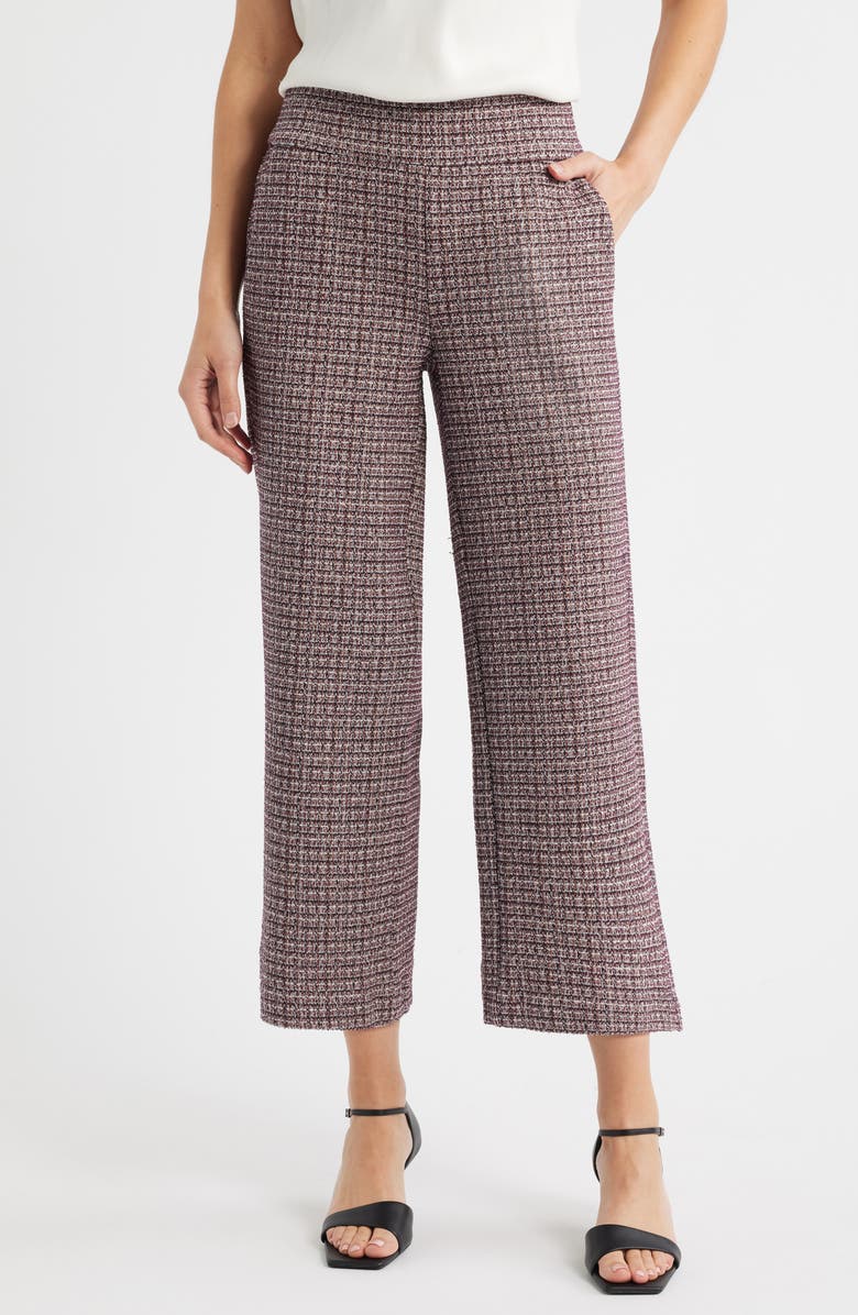 Liverpool Los Angeles Mabel Stovepipe 2 Pull-On Ankle Trousers, Main, color, Wine Multi