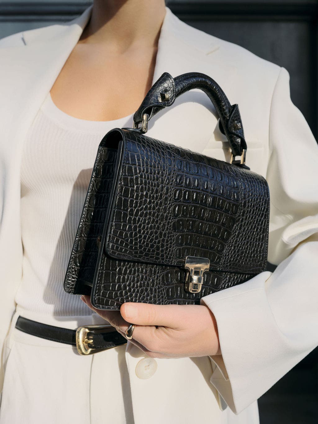 VIE LORIE Vittoria Top Handle Bag, Alternate, color, Black Chestnut