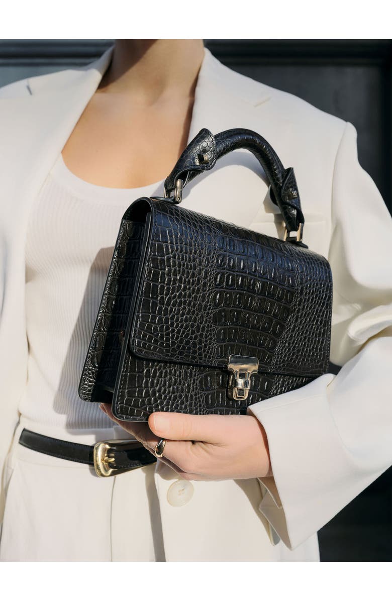 VIE LORIE Vittoria Top Handle Bag, Alternate, color, Black Chestnut