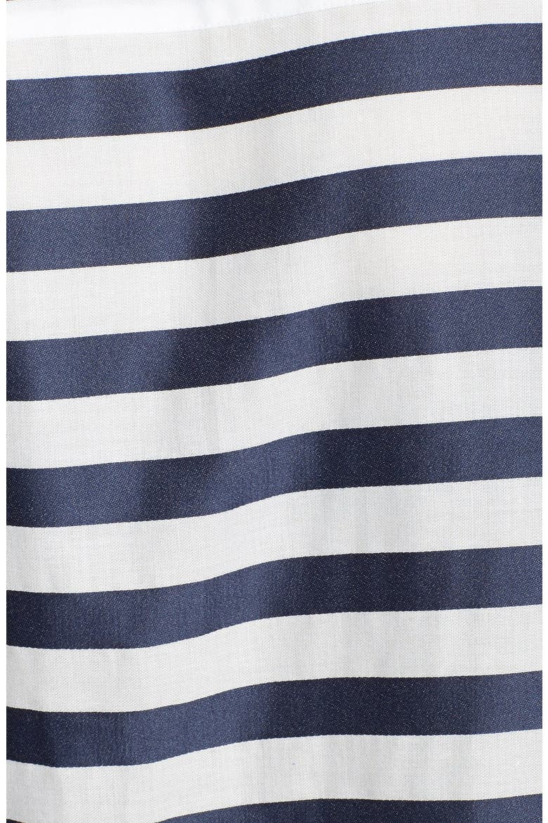 Horizontal Satin Stripe Shirt, Alternate, color, NAVY