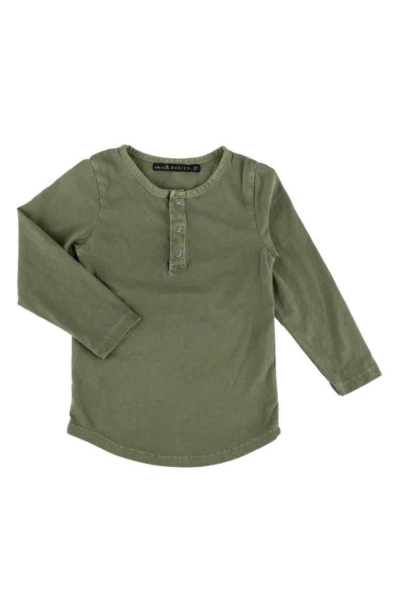 Miki Miette Kids' Buzz Cotton Henley, Main, color,