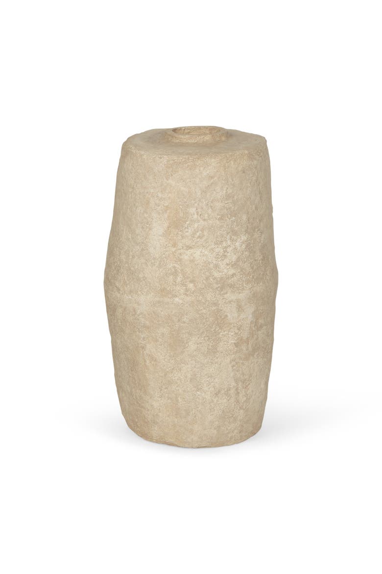 Rama Paper Mache Floor Vase, Main, color, Beige