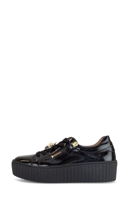 Shop Gabor 63.201 Platform Sneaker In Black